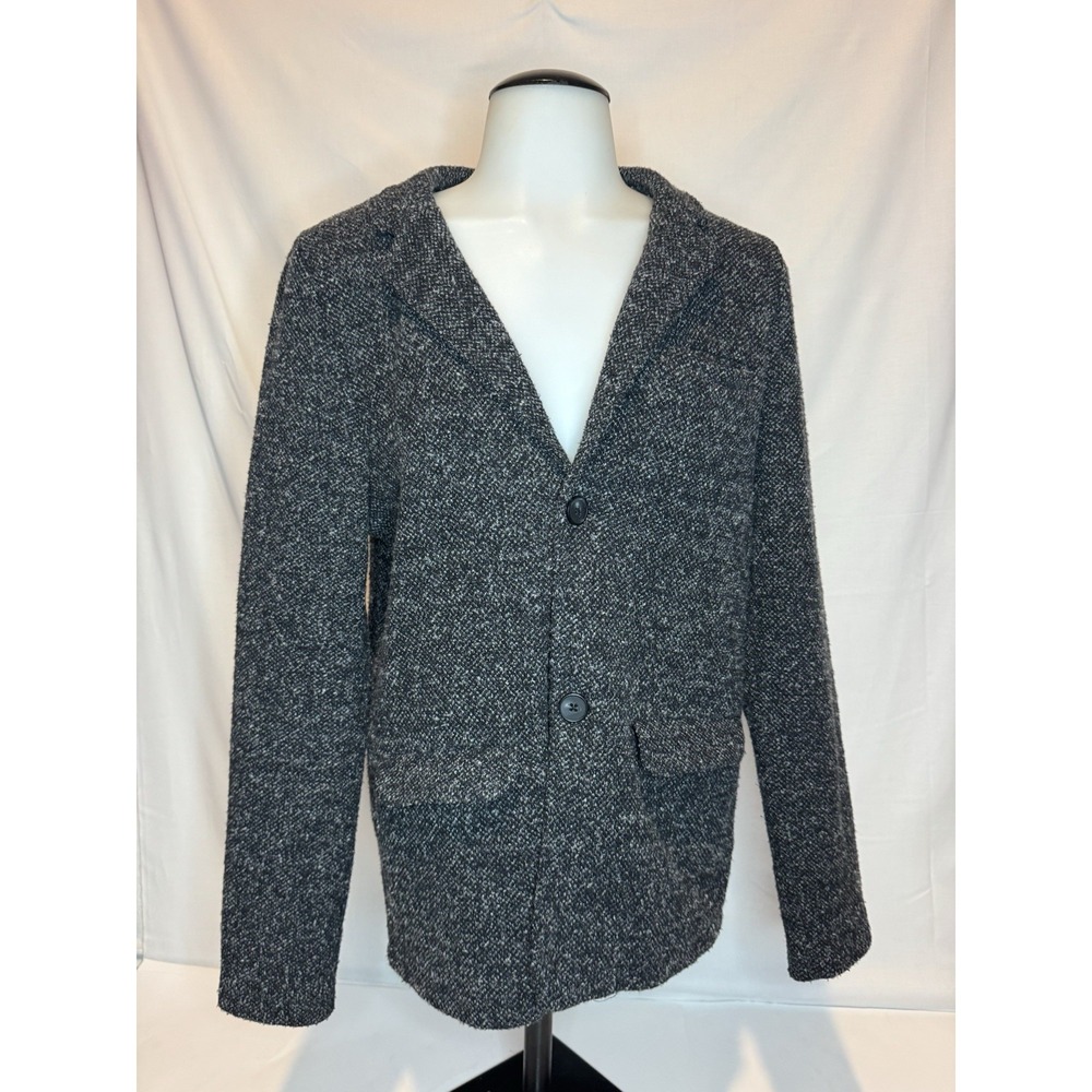 Zara Girls 13-14 Textured Knit Blazer Jacket Charcoal Gray Size 164